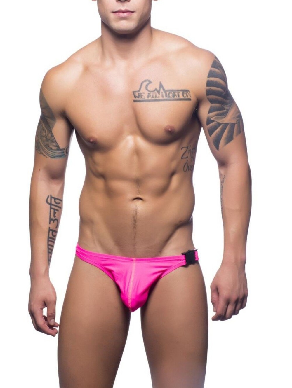 Andrew Christian Buckle Bikini Pink Medium *Read*